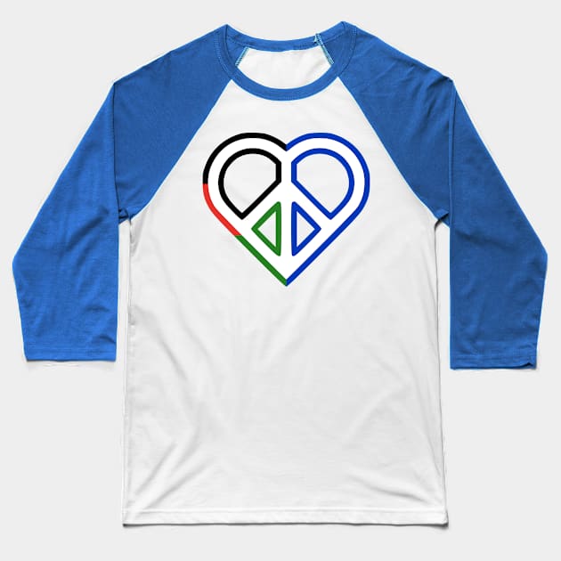 ISRAEL PALESTINE LOVE & PEACE Baseball T-Shirt by MAR-A-LAGO RAIDERS